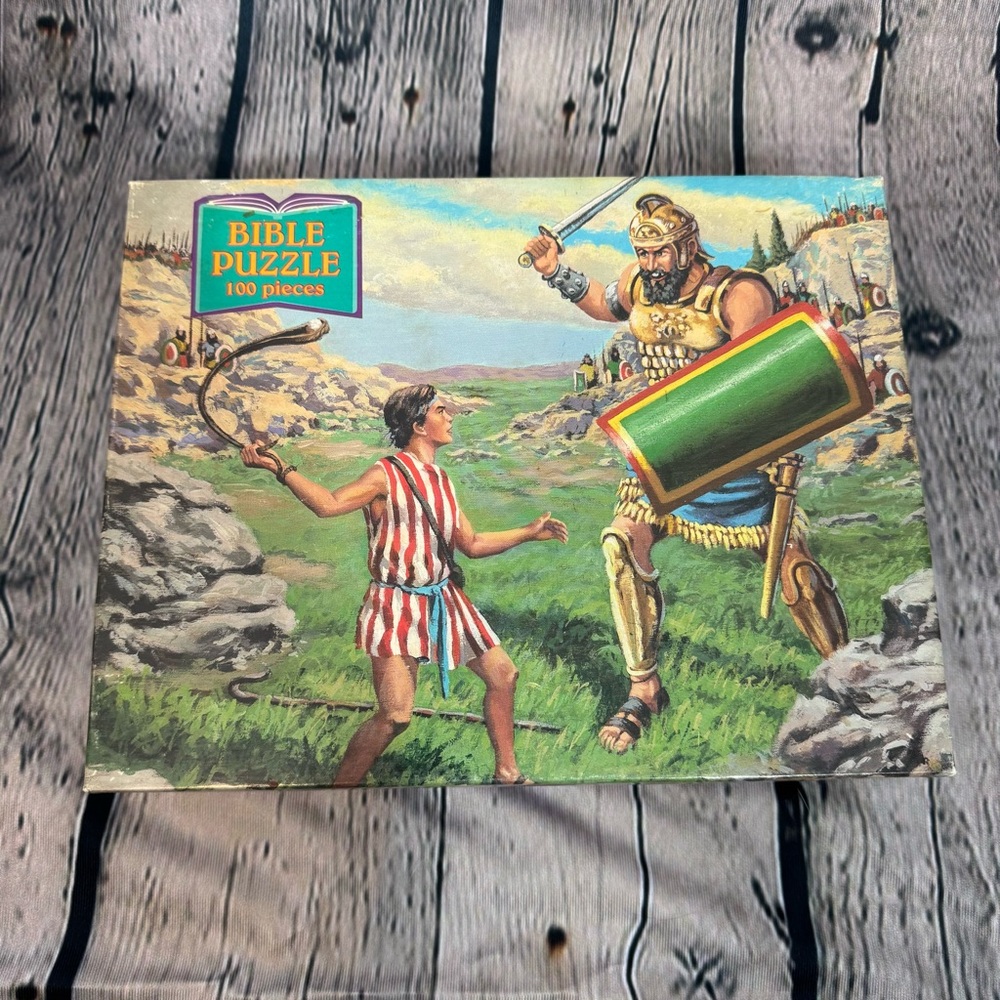 Rainbow Works Unopened Vintage 1987 David & Goliath Bible Puzzle 100 Pieces